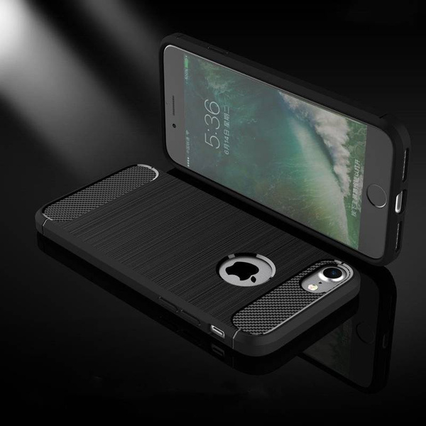 Tech-Protect TPUCarbon | Etui do iPhone SE22/20/8/7 - BLACK