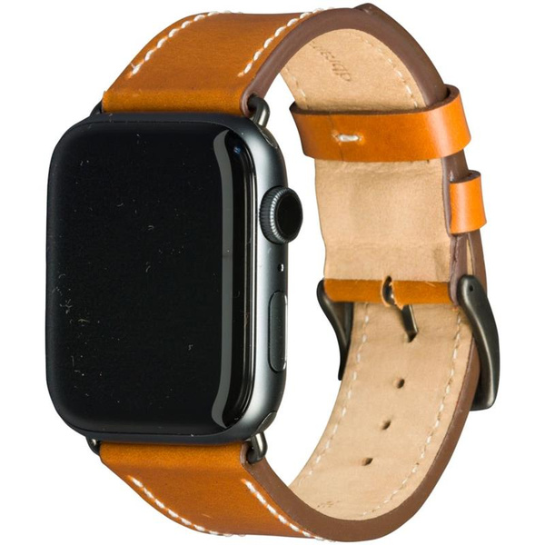 DBRAMANTE1928 COPENHAGEN PASEK  WATCH STRAP 44MM - TAN/SPACE GREY