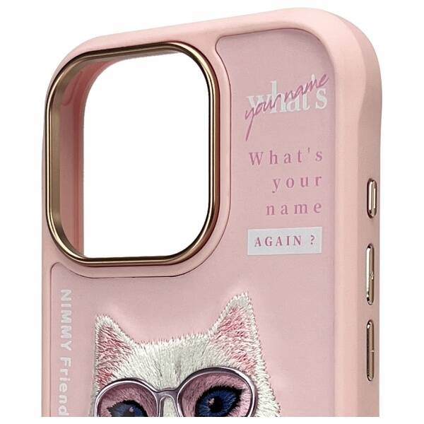 ETUI DO IPHONE 16 PRO 6.3" NIMMY COOL&CUTE 2.0 CAT RÓŻOWE