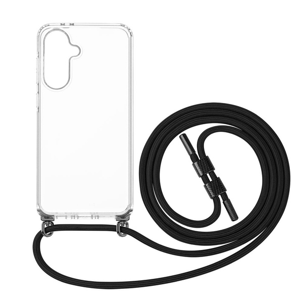ETUI NA SZYJĘ DO SAMSUNG A36 5G FIXED PURE Z ODPINANĄ CZARNĄ SMYCZĄ