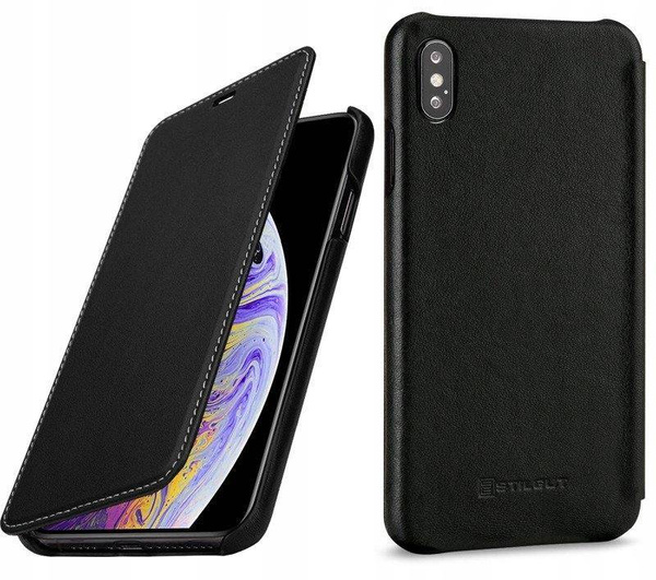 Etui do Apple iPhone Xs Max skóra czarny nappa