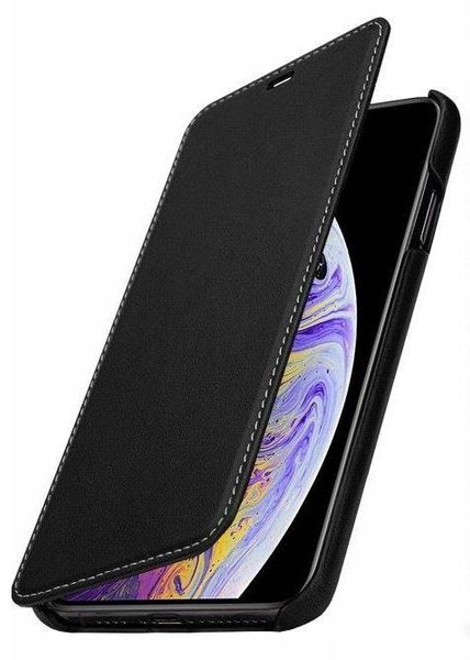Etui do Apple iPhone Xs Max skóra czarny nappa