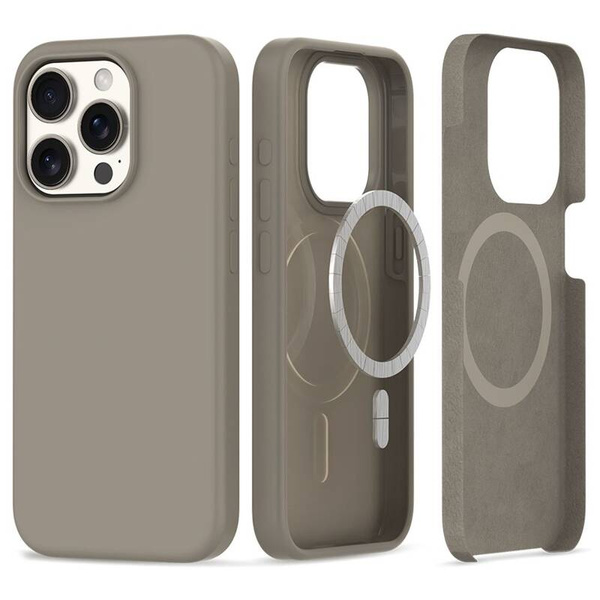 Tech-Protect Silicone MagSafe | Etui do iPhone 15 Pro Max - TITANIUM