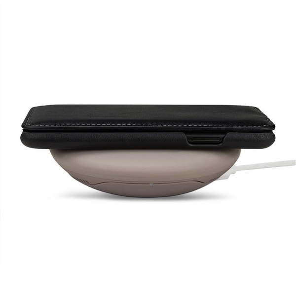 BAROON Slim Flip Black Elegance etui do iPhone XR