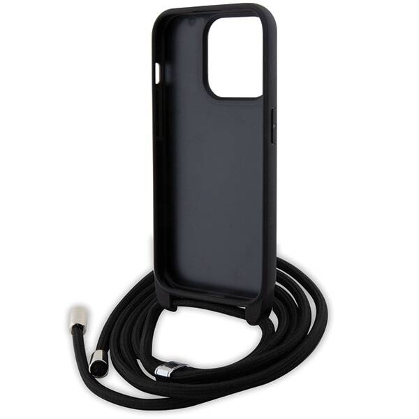 Karl Lagerfeld Crossbody Saffiano Metal | Etui do iPhone 15 Pro Max - BLACK