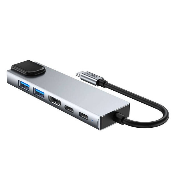 HUB ADAPTER 6IN1 TECH-PROTECT HB02 USB-C USB2.0/3.0 HDMI 4K RJ45 PD100W