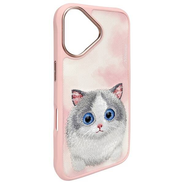 ETUI DO IPHONE 16 6.1 NIMMY BIG EYED PET 2.0 CAT RÓŻOWE