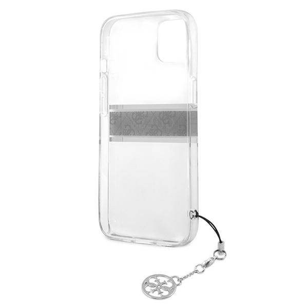 Guess Grey Strap Charm | Etui do iPhone 13 - CLEAR