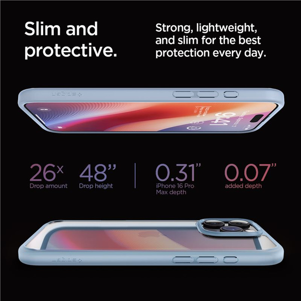 ETUI DO IPHONE 16 PRO MAXSPIGEN CRYSTAL HYBRID CASE PLECKI FUTERAŁ