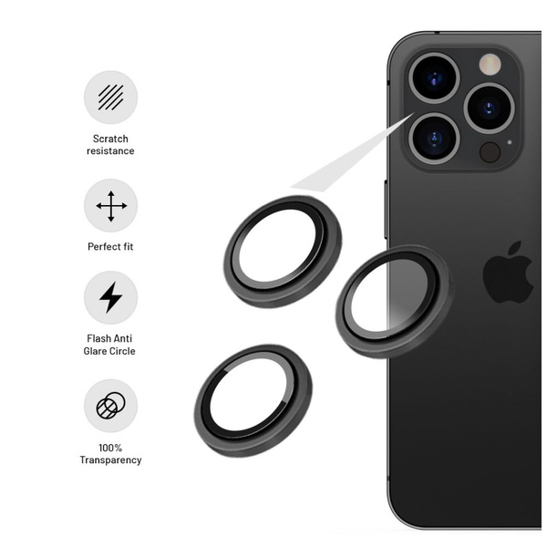SZKŁO OCHRONNE NA OBIEKTYW APARATU DO IPHONE 14/14 PLUS FIXED SPACE GRAY