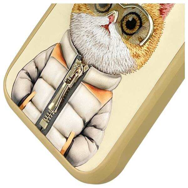 ETUI DO IPHONE 16 PRO MAX 6.9" NIMMY COOL&CUTE 2.0 CAT KHAKI