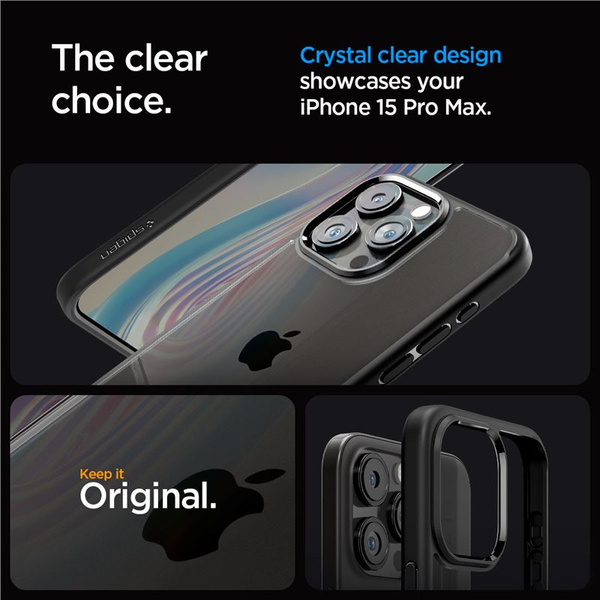 ETUI SPIGEN DO IPHONE 15 PRO MAX CRYSTAL HYBRID BLACK