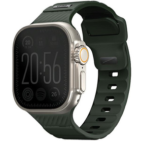 PASEK DO APPLE WATCH 42/44/45/49 MM UNIQ STRIDE FKM RUBBER CIEMNOZIELONY