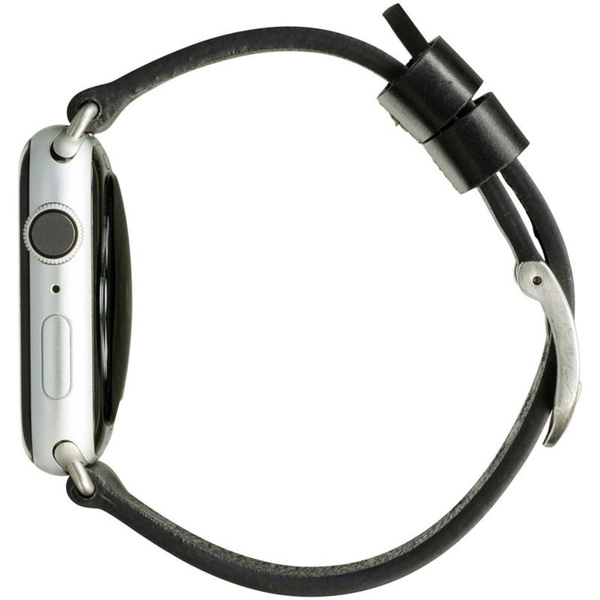DBRAMANTE1928 BORNHOLM PASEK WATCH STRAP 44MM - BLACK/SILVER