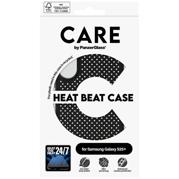 ETUI DO SAMSUNG S25 PLUS CARE BY PANZERGLASS FEATURE HEAT BEAT CZARNE