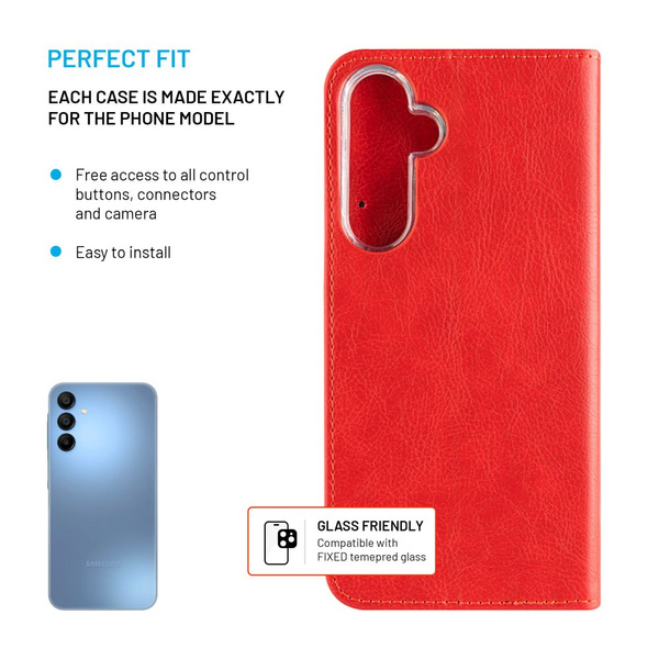 ETUI DO SAMSUNG GALAXY A15/A15 5G FIXED OPUS BOOK CZERWONA