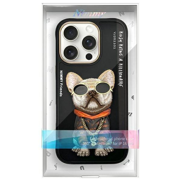 ETUI DO IPHONE 16 PRO 6.3" NIMMY GLASSES COOL DOG CZARNE