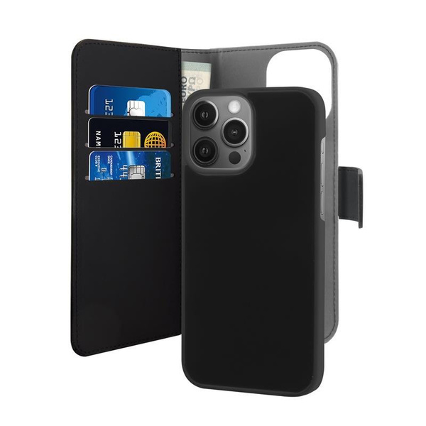 Puro Wallet 2 in 1 | Etui do iPhone 13 Pro - BLACK