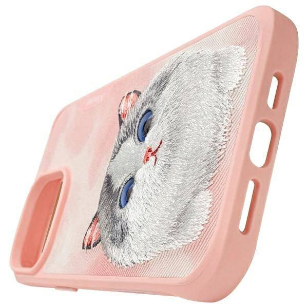 ETUI DO IPHONE 15 PRO MAX 6.7 NIMMY BIG EYED PET 2.0 CAT RÓŻOWE