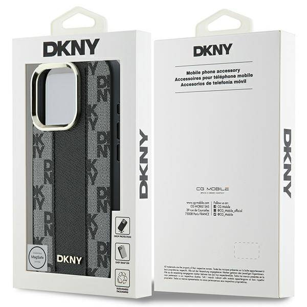 ETUI DO IPHONE 16 PRO MAX 6.9" DKNY CHECKERED PATTERN MAGSAFE CZARNE