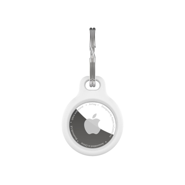 SILIKONOWE ETUI DO APPLE AIRTAG FIXED SILKY BIAŁE