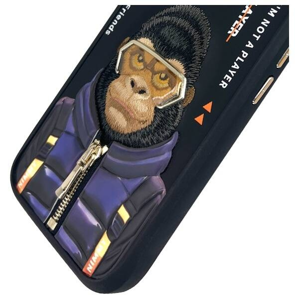 ETUI DO IPHONE 16 6.1" NIMMY COOL&CUTE 2.0 MONKEY CZARNE