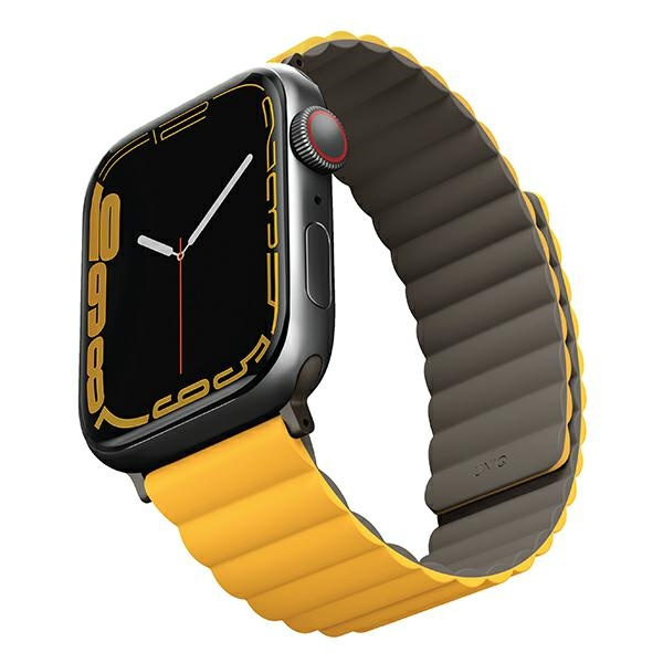 PASEK DO APPLE WATCH 42/44/45/49MM UNIQ REVIX REVERSIBLE MUSZTARDOWY-KHAKI