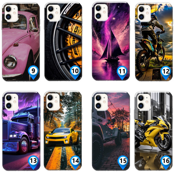 Etui silikonowe LEO motoryzacja samochody auta różne wzory do iPhone 12