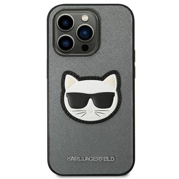 ETUI KARL LAGERFELD SAFFIANO CHOUPETTE DO IPHONE 14 PRO MAX SILVER