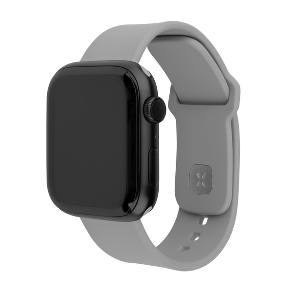 PASEK SPORTOWY DO APPLE WATCH 42/44/45/46MM SILIKONOWY FIXED JASNOSZARY