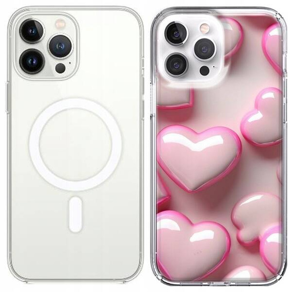 Etui silikonowe z MagSafe LEO serca heart różne wzory do iPhone 13 Pro Max