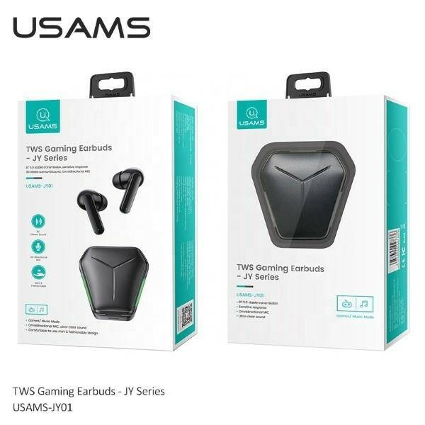 SŁUCHAWKI BLUETOOTH BEZPRZEWODOWE GAMING 5.0 USAMS BLACK