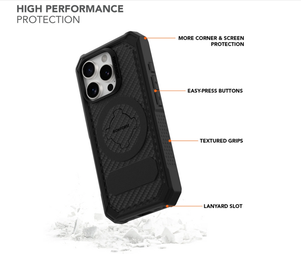 ETUI DO IPHONE 16 PRO ROKFORM RUGGED CZARNE SYSTEM MAGMAX