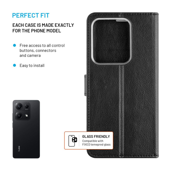 ETUI DO XIAOIM REDMI NOTE 14S FIXED OPUS BOOK CZARNE