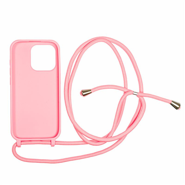 ETUI DO IPHONE 15 PRO MOBILE ORIGIN LANYARD CASE RÓŻOWE