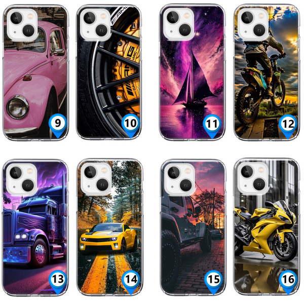 Etui silikonowe LEO motoryzacja auta samochody różne wzory do iPhone 13