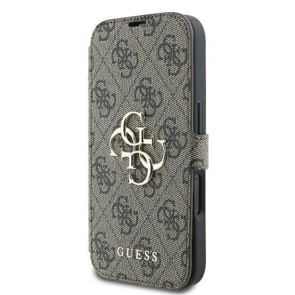 ETUI DO IPHONE 16 PLUS 6.7" GUESS 4G METAL LOGO BRĄZOWE