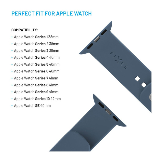 PASKI SPORTOWE DO APPLE WATCH 38/40/41MM SILIKON FIXED ZESTAW TURKUSOWE