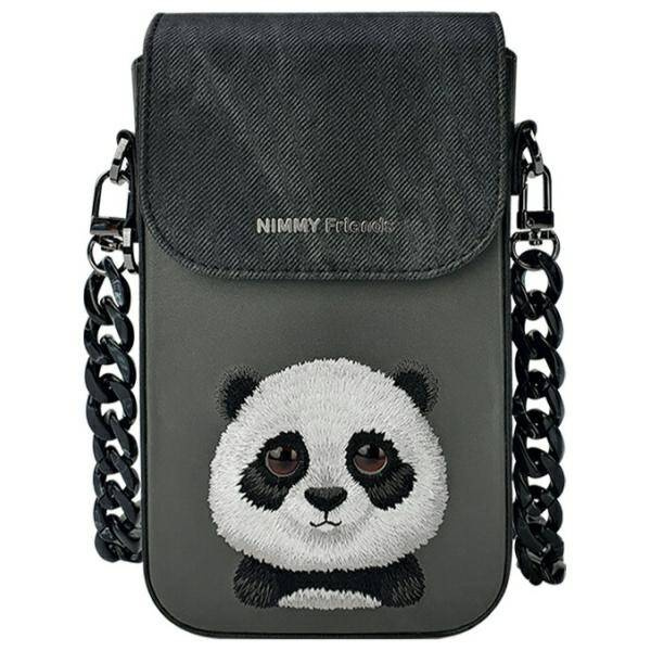 ZESTAW TOREBKA NA TELEFON PORTFEL ETUI NA LOKALIZATOR NIMMY BIG EYED PANDA