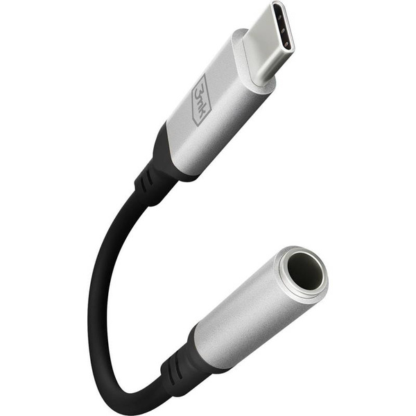 3MK Adapter | Adapter USB-C do Jack 3.5mm - SILVER