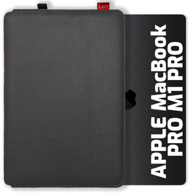 Etui na laptop LEO Master skórzane do Macbook Pro M1 Pro czarne