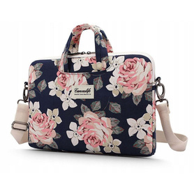 Canvaslife Briefcase | Torba na Laptop 13-14" - NAVY ROSE