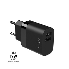 ŁADOWARKA SIECIOWA FIXED SMART RAPID 2XUSB 17W CZARNA