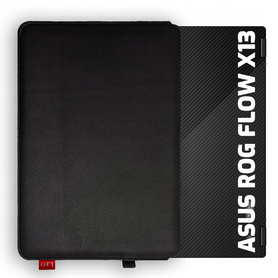 Etui na laptop skórzane LEO Master do Asus ROG Flow X13 czarne