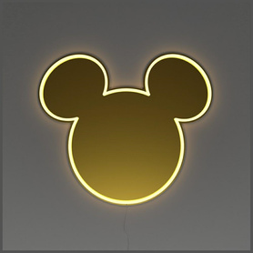 NEON DEKORACYJNY YELLOWPOP DISNEY MICKEY MIRROR ZŁOTY