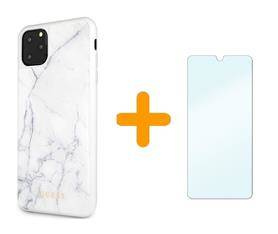 GUESS HARD CASE MARBLE Etui do Apple IPhone 11 Pro Max - White