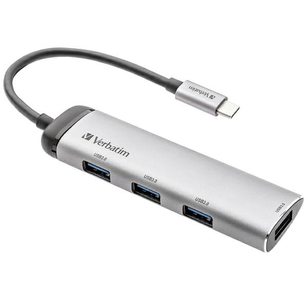 HUB ADAPTER PRZEJŚCIÓWKA USB-C VERBATIM 4XUSB-A 3.2 ALUMINIUM