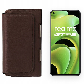 Kabura skórzana LEO do Realme GT Neo 2 brązowa