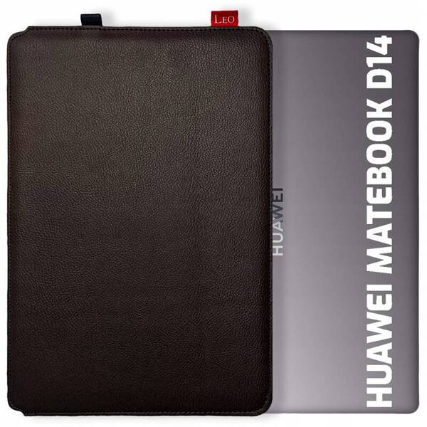  Pokowiec na laptop skórzany LEO master do Huawei Matebook D14 brązowy