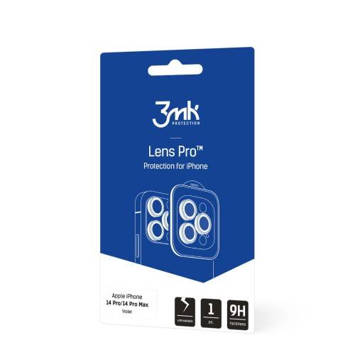 3MK Camera Lens Protection Pro | Szkło na Aparat do iPhone 14 Pro/Pro Max - VIOLET